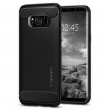 Husa Spigen Rugged Armor pentru Samsung Galaxy S8 Negru, Carcasa