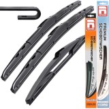 Set de 3 stergatoare hybrid premium parbriz si luneta pentru BMW X3 E83 din 2004-2010 - 550/500 mm si 350 mm, Recambo