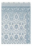 Tablou Canvas cu Broderie Albastră, Motive Floral-Geometrice, 26 x 39 cm, CMCLASS