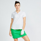 Tricou Polo Golf WW 500 Alb Damă