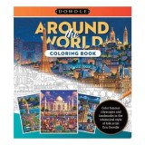 Cumpara ieftin Around the World Coloring Book Color Famous Cityscapes and Landmarks in the Whimsical Style of Folk Artist Eric Dowdle