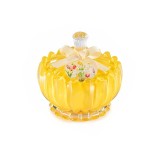 Cumpara ieftin Lumanare parfumata in borcan aroma Lemongrass, frunze maslin &Oslash; 11 cm x 10,5 H