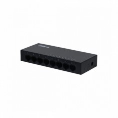 Switch Dahua PFS3008-8GT; 8 ports 10/100/1000Mbps; 186mm&times;106mm&times;33mm; Common Mode 4KV;