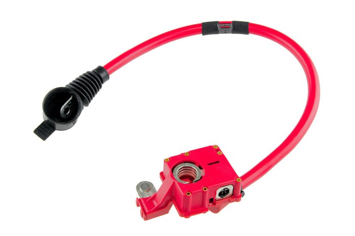 Cablu acumulator Bmw Seria 7 F01, F02, F03, F04, 2008-, Capsa Baterie Pozitiv Cu Siguranta, NTY EBP-BM-005