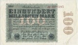 1923 (22 VIII), 100.000.000 mark (P-107d/1) - Germania!