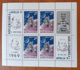 ROMANIA-&rdquo;1969--cosmos-APOLOO 11-Aselenizarea-colita -MNH-Nestampil-Vezi-Scan