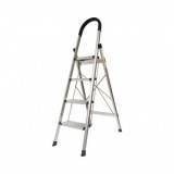 Scara aluminiu pliabila, 4 trepte antiderapante, inaltime 143cm, sarcina maxima 150Kg Crownman