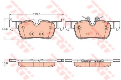 Set placute frana,frana disc BMW Seria 2 Active Tourer (F45) (2014 - 2016) TRW GDB2063 foto