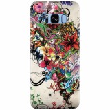 Husa silicon pentru Samsung S8, Abstract Flowers Tattoo Illustration