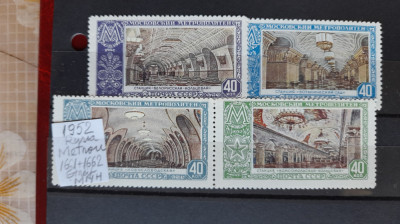 1952-Rusia-Metrou-Mi=1659+1660+streif II-MNH-Mi=46 Euro foto