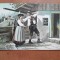 Carte postala, barbat si femeie in costume traditionale, inceput de secol XX