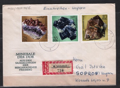 GERMANIA (DDR) 1972 - MINERALE. PLIC CIRCULAT, Y27 foto