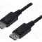 Cablu DisplayPort - DisplayPort, din ambele par&amp;#355;i, DisplayPort mufa, 3m, negru, QOLTEC - 50454