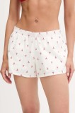 Hollister Co. pantaloni scurți de pijama din bumbac culoarea alb, bumbac, KI346-5048