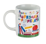 Cana Alba din Portelan cu Mesaj &rdquo;Pentru Profesoara Mea Preferata&rdquo;, 8 x 9.5 cm, 320ml