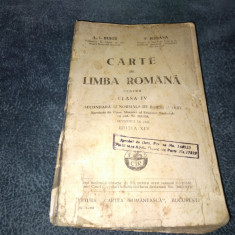 CARTE DE LIMBA ROMANA PENTRU CLASA A IV 1942