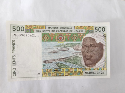 Africa de Est 500 Francs 1996 Noua foto