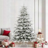 vidaXL Brad de Crăciun artificial cu ramuri articulare Alb 240 cm 3395661