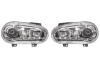 Set faruri VW Golf 4 (1j), 08.1997-09.2006, partea Stanga+Dreapta, Tuning, Fata, cu lumina de parcare LED; tip bec H1+H1; manual/electric; transparen