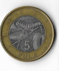 Moneda 5 pula 2013 - Botswana foto