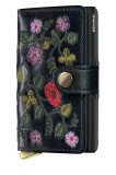Secrid portofel de piele STITCH FLORAL culoarea negru