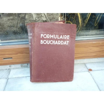 Formulaire Bouchardat , A. Desgrez , 1932 foto