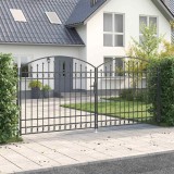 vidaXL Poartă de Gard Altele Gri 400 x 175 cm Oțel