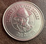 C50 - Moneda foarte veche - Canada - 1 dolar - Dick Cosgrave - Calgary stampede dollar - 1983