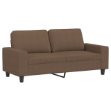Cumpara ieftin Canapea cu 2 locuri, maro, 140 cm, material textil