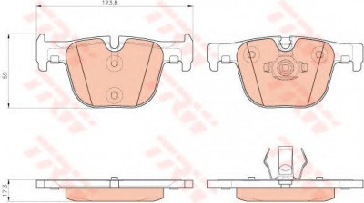 Set placute frana,frana disc BMW Seria 3 (F30, F35, F80) (2011 - 2016) TRW GDB1937 foto