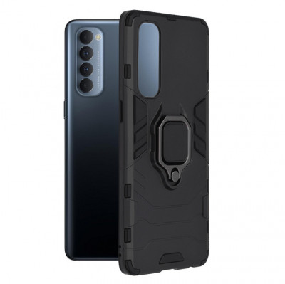 Husa pentru Oppo Reno4 Pro 4G - Techsuit Silicone Shield - Black foto