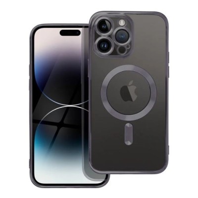 Husa pentru iPhone 16 Pro Max, TPU, Protectie si pentru Camera, MagSafe, Anti-Alunecare, Anti-Galbenire, Transparenta cu Margine Neagra foto