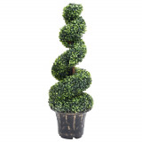 Planta artificiala de cimisir cu ghiveci, verde, 100cm, spirala GartenMobel Dekor, vidaXL