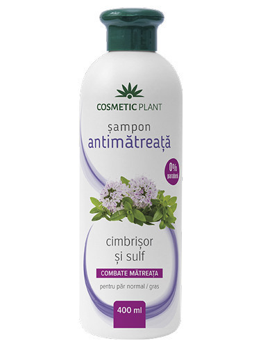 Sampon antimatreata cu cimbrisor si sulf, 400 ml, Cosmetic Plant