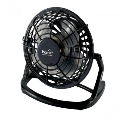 Mini ventilator de birou, alimentare usb, 2.5w, 10 cm, palete abs, negru, home foto
