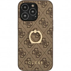 Husa Cover Guess PU 4G Ring Case pentru iPhone 13 Pro Brown foto