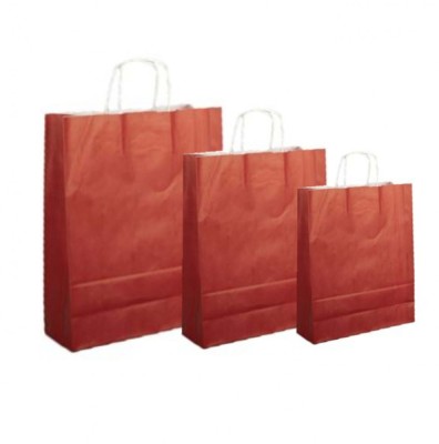 Pungi albe, colorate 100% bordo - 32X12X41cm - 100 buc. foto