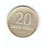 Moneda Lituania 20 centu 2007, stare buna, curata