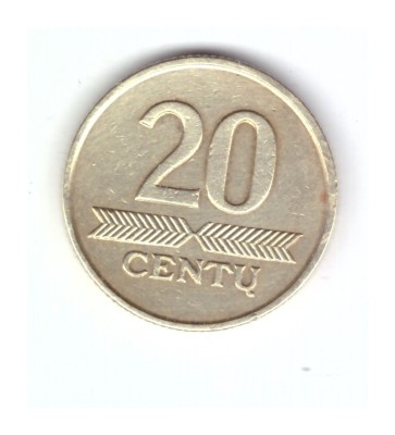 Moneda Lituania 20 centu 2007, stare buna, curata foto
