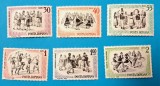 TIMBRE ROMANIA LP626/1966 -DANSURI POPULARE- Serie simplă -MNH