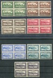 1928 , Lp 78 , 10 ani de la alipirea Basarabiei - serie in blocuri de 4 nestampilata MH