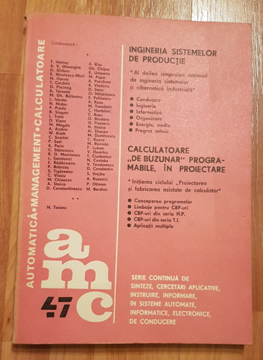 AMC 47 (Automatica. Management. Calculatoare)