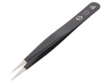 Pensetă ESD 120mm cu v&acirc;rf ascuțit