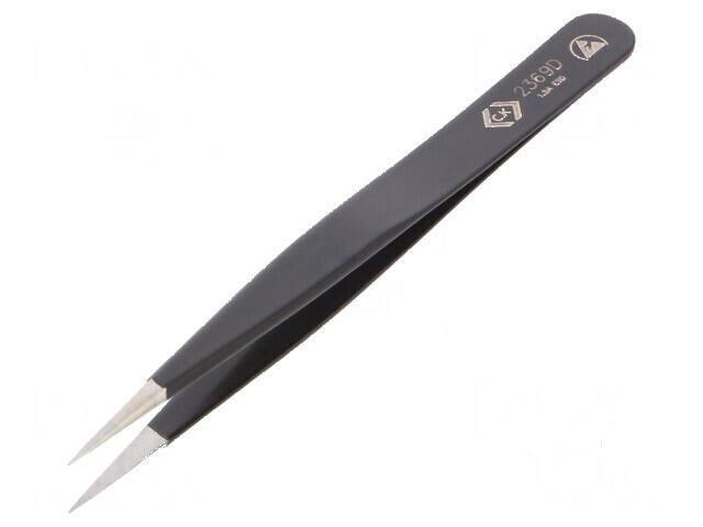 Pensetă ESD 120mm cu v&acirc;rf ascuțit