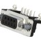Conector D-Sub 9 pini mamă 90&deg; THT