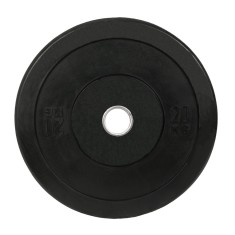 Disc Greutate Cauciuc SPORTMANN - 20 kg / 51 mm, Negru
