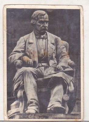bnk cp I Georgescu - Statuia lui Gh Asachi - uzata foto