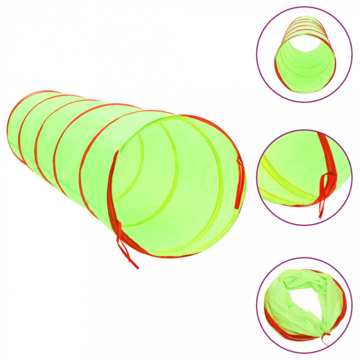 Tunel de joacă pentru copii, verde, 175 cm, poliester