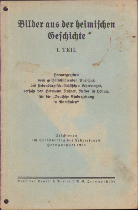 HST C286 Bilder aus der heimischen Geschichte I Teil 1933 Hermann Rehner
