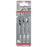 Bosch T 144 DF - Set panze fierastrau pendular tija cu un prag de prindere (T) 100 mm lemn taiere dreapta grosiera 3 bucati